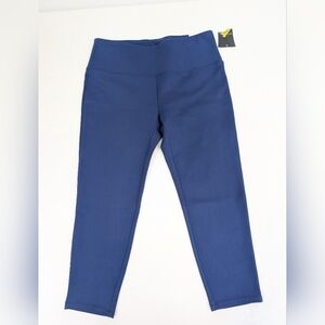 Slimsation Thick Blue Capri Leggings Size Large NWT [294]